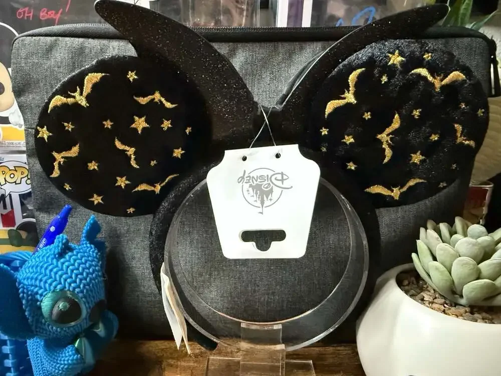 NWT Disney Parks Halloween Bat and Stars Ears Headband